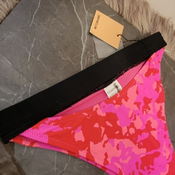 Asos Candy Pants High Waist Cut Out Bikini Bottom - Picture 6 of 7